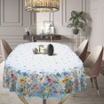 thumbnail image 3 of Spring Oval Tablecloth 60" x 120" Waterproof Fabric Spring Flowers Table Cloths for Indoor Outdoor Kitchen Dining, 3 of 5