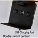 thumbnail image 3 of Indoor Wall Light with Flexible LED Reading Light, Bedside Wall Lamp with USB Port Wall Lamp and Shelf, Bedroom Wall Lamp with Fabric Lampshade,Warm L, 3 of 5