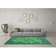 thumbnail image 3 of Ahgly Company Indoor Rectangle Abstract Turquoise Blue Modern Area Rugs, 7' x 10', 3 of 4