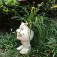 thumbnail image 4 of Homestyles Antique White Sister Suzy Q the Muggly Face Humorous Statue Planter Pot, 4 of 6