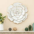 thumbnail image 2 of LuxenHome White and Gold Flower Metal Wall Decor, 2 of 9