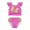 Flapdoodles girls Sea Sun Sand Crop Peplum 2pc Swimsuit, 6X, Purple
