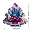 thumbnail image 7 of Metal Hanging Christmas Tree Wind Spinner - Colorful Garden Decoration with Festive Patterns for Yard and Outdoor Spaces, 7 of 7