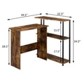 thumbnail image 5 of DeeHome Weathered Oak and Black Office Desk with Bookshelf, 5 of 5