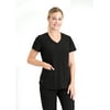 Grey's Anatomy Signature Women's GNT086 "London" V-Neck Scrub Top-Black-X-Large