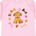 thumbnail image 4 of Inktastic Cute Puppy Valentine with Hearts and Bones Boys or Girls Long Sleeve Baby Bodysuit, 4 of 5