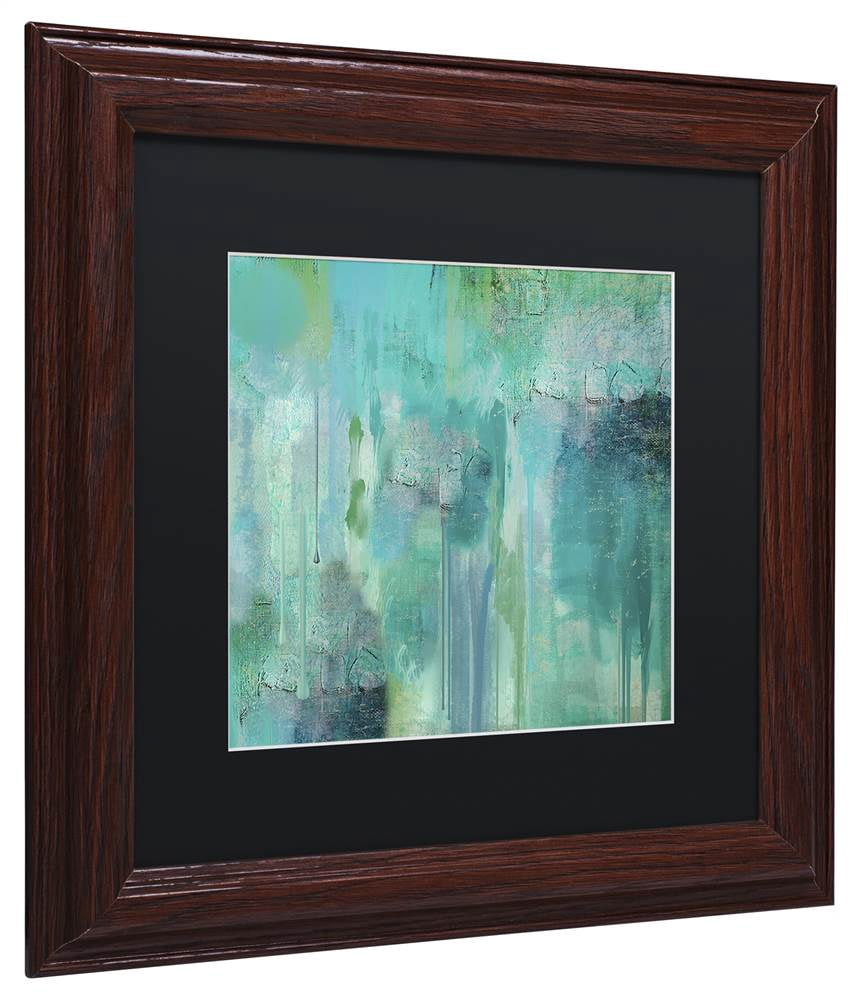 Color Bakery 'Aqua Circumstance II' Black Matted Framed Art
