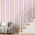 thumbnail image 3 of Peel and Stick Wallpaper Pastel Stripes Soft Purple Self Adhesive Removable Renter Friendly Contact Paper for Bedroom 24in x 118in, 3 of 8
