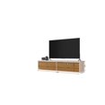 thumbnail image 3 of Manhattan Comfort Liberty Mid Century Modern Home Office Floating Desk, 42.28", Off White and Cinnamon, 3 of 8