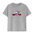 thumbnail image 4 of Kids Independence Day Outfit Gray 2 Piece Set Unisex 100% Cotton Summer Shorts Set for Boys and Girls 3-12 Years,Size 13 T, 4 of 9