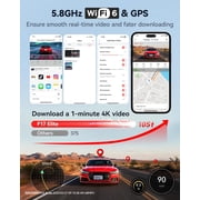 REDTIGER 3 Channel Dash Cam 4K, Front 4K + 2.5K Cabin + 1080P Rear, STARVIS 2 Night Color, 5GHz WiFi… — $289.99 (22% off)