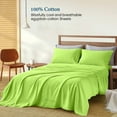 thumbnail image 2 of 600 Thread Count 4 Piece Quality Sheet Set 12 Inch Deep Pocket 100% Egyptian Cotton Color parrot - green Size Twin, 2 of 7