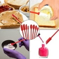 thumbnail image 3 of 3 Pieces Mini Silicone Spatula, Beauty Spatula for Makeup, Rubber Spatula with Spoon, Reusable Thin Jar Spatula Set for Kitchen, Flexible Tiny Spatula for Beauty ( Red), 3 of 5
