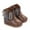 Coffee, variant on Unisex Baby PU Leather Cowboy Boots Newborn Boys Girls Soft Sole Non-Slip Western Bootie 0-18 Months Crib Shoes