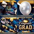 thumbnail image 4 of Gold Glitter Congrats Grad Banner Dark Blue Graduation Backdrop 3D Lettering Red Ribbon 2026 Grad Display for Graduation Parties High School Graduations College Graduations, 4 of 5