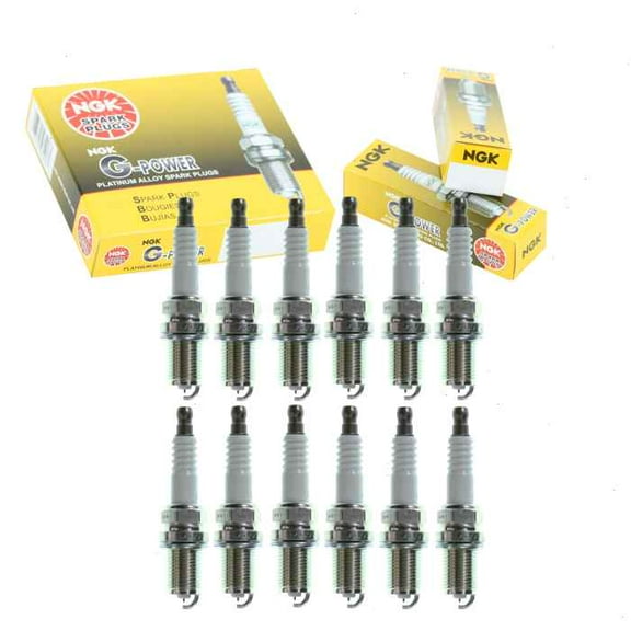 12 pc NGK G-Power Spark Plugs compatible with Mercedes-Benz CLK320 3.2L V6 1998-2005