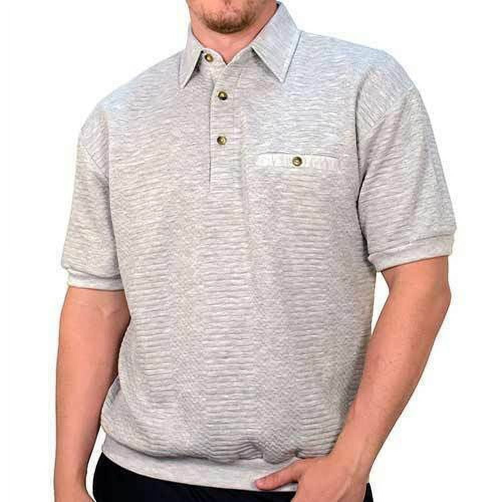Palmland Big and Tall French Terry Short Sleeve Banded Bottom Polo Shirt Walmart