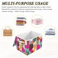 thumbnail image 6 of Yayeee Collapsible Cube Storage Bin with Lid Fabric Closet Decorative Basket with Handles, Abstract Geometric Pattern, 6 of 7