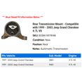 thumbnail image 2 of Rear Transmission Mount - Compatible with 1999 - 2003 Jeep Grand Cherokee 4.7L V8 2000 2001 2002, 2 of 2