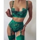 thumbnail image 4 of Conjunto de ropa interior sexy con costura de pestañas y encaje para primavera y verano para mujer, 4 of 6