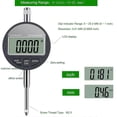 thumbnail image 3 of DTI Digital Dial Indicator 0.001mm Resolution,0-12.7mm/0-0.5 Inch Range Dial Test Indicators Electronic Indicator Gauge, 3 of 5