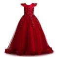 thumbnail image 4 of ATOGUTA Formal Dresses for Teens Red Sleeveless Tulle Long Formal Wedding Pageant Party Fancy Princess Ball Gown Dresses 5T-15, 4 of 6