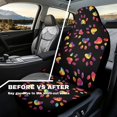 thumbnail image 4 of Uorisanigo Colorful Dog Paws Car Seat Cover for Front Seat Set of 2 Waterproof Stretch Polyester Fabric Cover Easy to Install for Additional Protection Universal Fit Most Cars, 4 of 7
