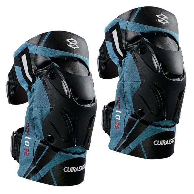 Soidarity 2x Rodilleras Moto K01-3 para Motocross Racing Reflectantes Ciclismo Azul claro reflectante