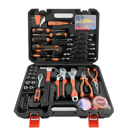 73-Piece Tool Set with Essential Hand Tools for Everyday Home Repairs, DIY Projects, and Crafts