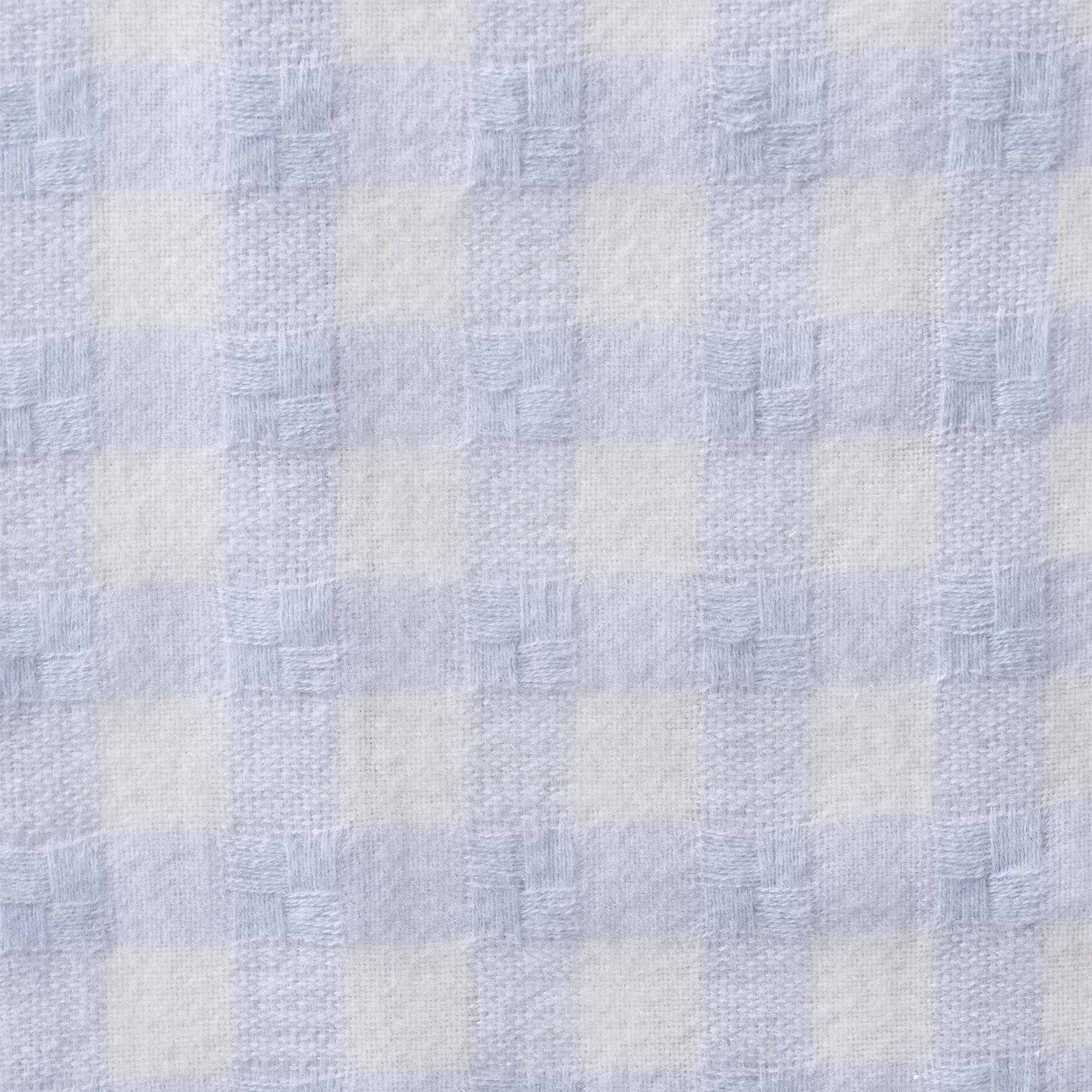 My Texas House Blue Woven Gingham Fringe Throw, 60" x 80"