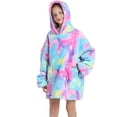 thumbnail image 2 of Oversized Wearable Blanket Hoodie For Kids Soft Cozy Fuzzy Sweater, 2 of 4