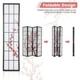 thumbnail image 3 of XF XINFENG 4 Panel Room Dividers Japanese Plum Blossom Screen Wall Divider 6Ft Folding Privacy Screen Portable Freestanding Partition, White, 3 of 7
