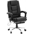 thumbnail image 5 of HOMREST 4-Point Massage Executive Office Chair with Footrest,Heated Reclining Chair with Lumbar Back Support,Ergonomic Desk Chair with Armrest, Computer Desk Chair for Home Office(Black), 5 of 19
