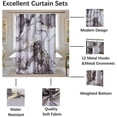 thumbnail image 3 of Black Gold Marble Shower Curtain Set, Abstract Marbled Shower Curtains for Bathroom Décor with 12 Metal Hooks, Luxury Modern Waterproof Bath Accessories, 72 x 84 Inch, 3 of 6