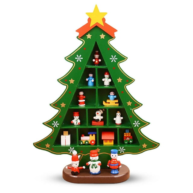 Injueey de Decoración de árbol de Navidad Adorno de Muñeca Centro de Decoración Metal Craft Farmhouse Type3 NO3