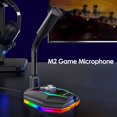 thumbnail image 4 of Tarjeta de sonido USB M2 Micrófono Computadora RGB con altavoz Rotación de 360° Receptor HD Universal Accesorios Electrónicos, 4 of 9