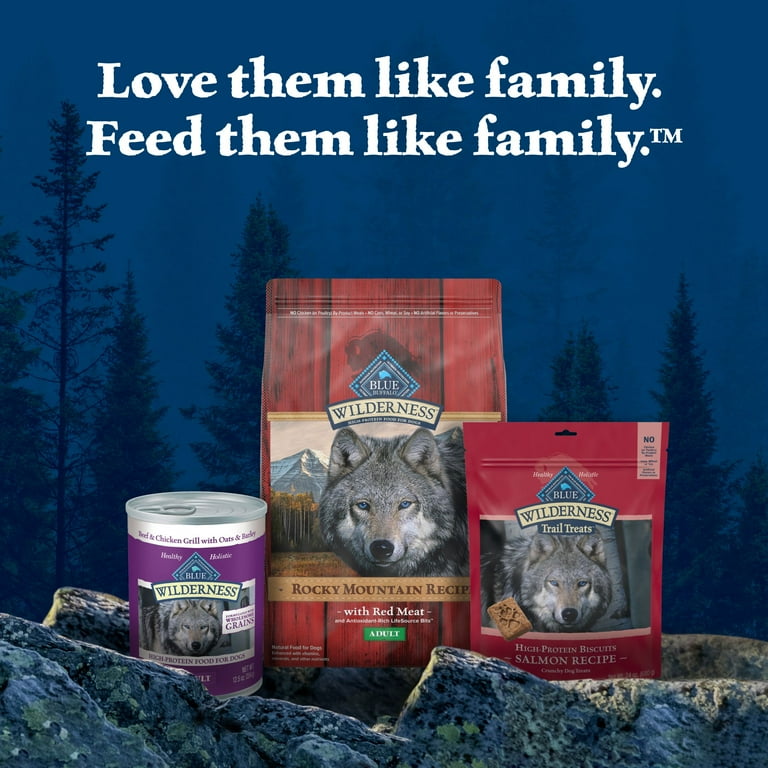 Blue Buffalo Wilderness Adult Dry Dog Food Rocky Mountain Recipe Red Meat 24 lb. Bag Walmart