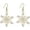 Gold-Tone, variant on Snowflake Earring for Women Austrian Crystal Winter Party Flower Snowflake Pierced Hook Dangle Earrings Jewelry for Christmas