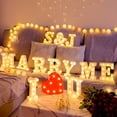 thumbnail image 3 of Luz de noche LED con letras luminosas, lámpara de batería con número del alfabeto inglés, 22cm, decoración romántica de fiesta de boda, Navidad, Diwali, 26, 3 of 4