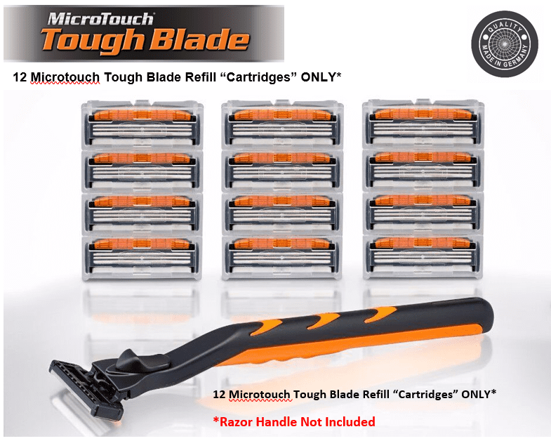 Microtouch Tough Blade Razor - *REFILL BLADE CARTRIDGES ONLY* - 12