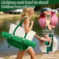 thumbnail image 4 of AOMRCOL Empty Mahjong Tile Bags Set for Tiles and Racks,Canvas Tote Bag with Mat Holder Accessories Organizer,Portable Mahjong Case Drawstring Protective Sleeve for Rack Pushers,Green, 4 of 7