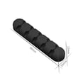 thumbnail image 2 of CBS5 Cable Organizer Silicone USB Winder Clips Wire Holder (Black), 2 of 6