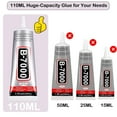 thumbnail image 2 of 3.7oz B7000 Rhinestone Clear Glue for Jewelry Making, 110 ml Multipurpose Adhesive Jewlery Glue for Fabric, Tumblers, Rhinestones DIY Crafts, Nail Art, Makeup, Shoes, Cell Phones, Tablet, Wood, 2 of 15