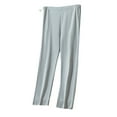 thumbnail image 2 of ShaoRunShi Maternity Cotton Pants Soft Pregnancy High Waist Wide Leg Lounge Pants Comfort Over The Belly Maternity Pajama Pants, 2 of 6