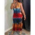 thumbnail image 2 of LovelyWholesale Women's Casual Tie-dye Hollow-out Multicolor Ankle Length Dress, 2 of 3