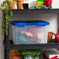 thumbnail image 3 of IRIS 46 Qt. Plastic Storage Bins with Sealed Lids, Clear Gasket Box, Airtight Containers, 3 of 10