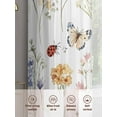 thumbnail image 3 of Spring Butterfly Floral Sheer Curtains for Living Room Bedroom Pastoral Botanical Watercolor Sheer Curtains 96 Inch Long 2 Panels Set Light Filtering Curtain Window Treatments Drapes for Dining Room, 3 of 6