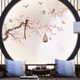 thumbnail image 3 of Pegatinas de pared JAMW Flores rosas estilo chino 11.8 W x 17.7 H, 3 of 5