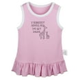 thumbnail image 1 of I Really Look UP To My Papa Funny Dresses For Baby, Newborn Babies Skirts, Infant Princess Dress, 0-24M Kids Graphic Clothes (Pink Sleeveless Dresses, 12-18 Months), 1 of 4