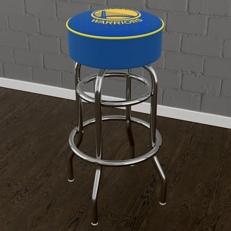 Golden State Warriors NBA City Padded Swivel Bar Stool - Blue, Gold